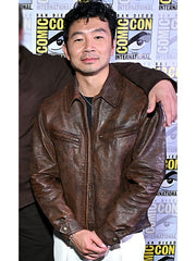 Marvel Hall H 2026 Simu Liu Brown Leather Jacket