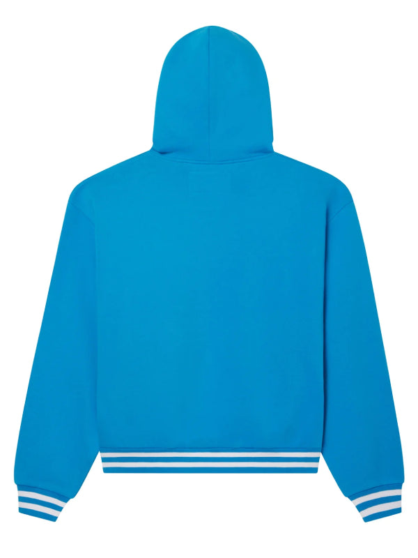 Ribbed cuff Sp5der sky blue sweatshirt
