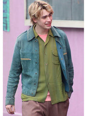 Wally 4 Kids Walk Into a Bank green suede jacket mid motion street scene