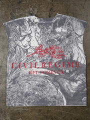 Street Fighter Civil Regime sleeveless tank back view flat lay