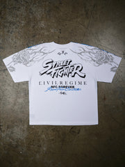 Street Fighter Civil Regime graphic tee back view logo print