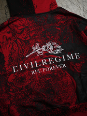 Civil Regime Street Fighter hoodie back logo close up detail