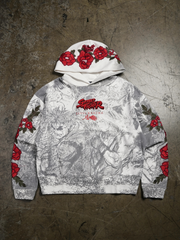 Street Fighter Civil Regime rose hoodie front view white