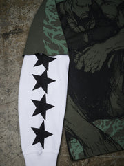 Guile Street Fighter tee star sleeve close up detail
