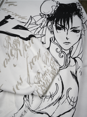 Chun-Li Street Fighter hoodie illustration close up detail