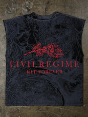 Street Fighter Civil Regime sleeveless tank back view black