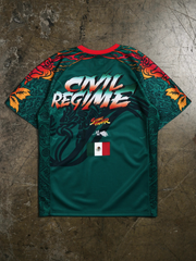 Civil Regime Street Fighter T. Hawk jersey back flat lay Mexico flag