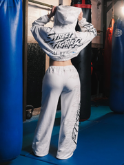 Street Fighter Civil Regime tracksuit set back view on model