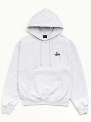 Stussy light grey hooded sweatshirt