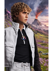 Haymitch Abernathy Hunger Games jacket action close up