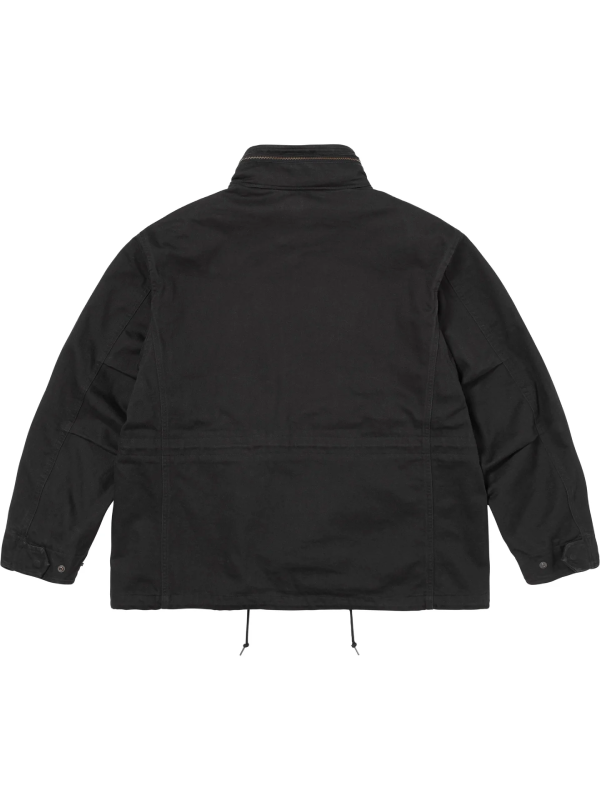 Supreme field jacket black cotton back view