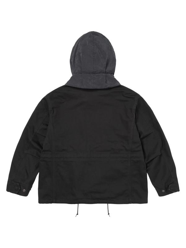 Supreme A Presse black jacket hood up back view