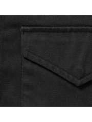 Supreme field jacket black flap pocket close up