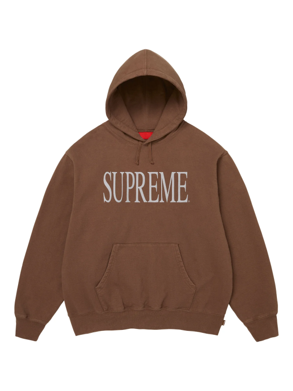 Supreme Capital hoodie brown front view logo
