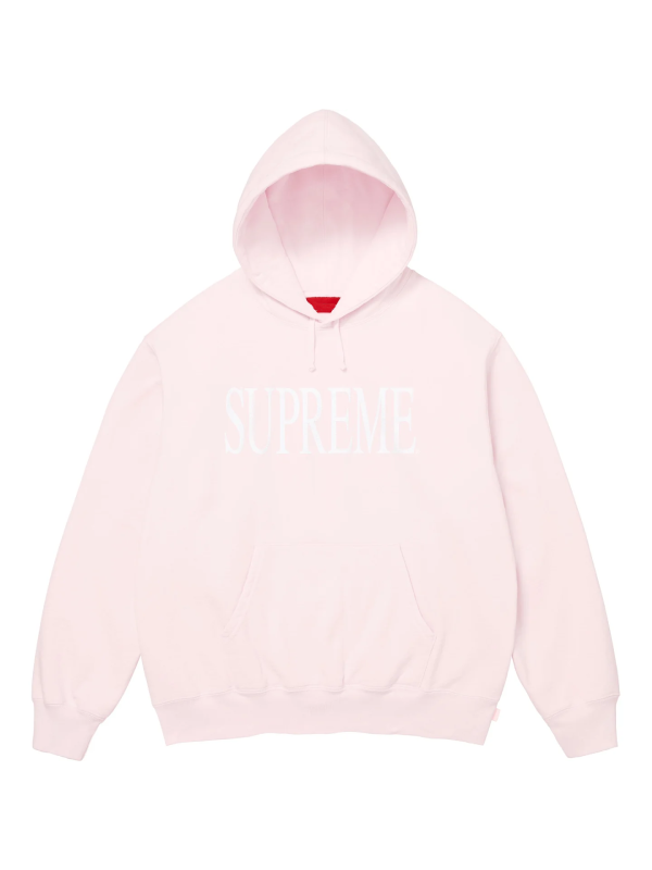Supreme Capital hoodie pink front view logo