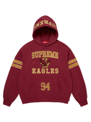 Supreme Eagles rhinestone hoodie navy front view