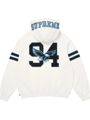 Supreme Eagles rhinestone hoodie white back view