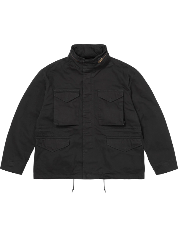 Supreme A Presse black M65 jacket front view