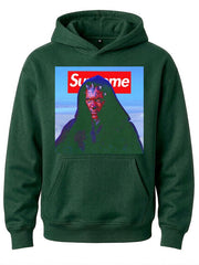 green Supreme Darth Maul graphic hoodie front view