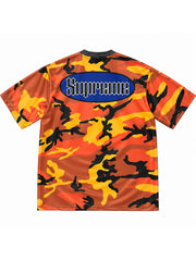 Supreme cracked logo camo tee orange back view