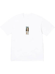 Supreme Prayer Card Box Logo Tee white T-shirt with centered prayer card graphic