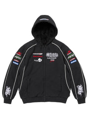 Supreme Team Series black racing hoodie front