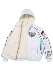 Supreme sherpa hoodie grey interior lining