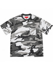 Supreme camo pocket tee snow camo front view