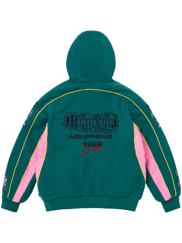 Supreme MCMXCIV hoodie green pink back