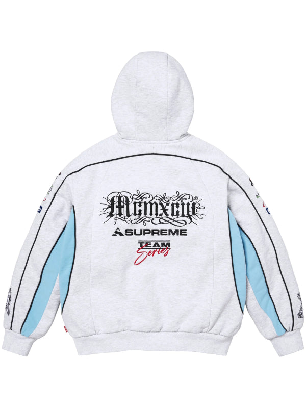 Supreme MCMXCIV hoodie grey blue back