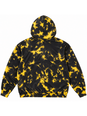 Supreme small box tie dye hoodie yellow black back view