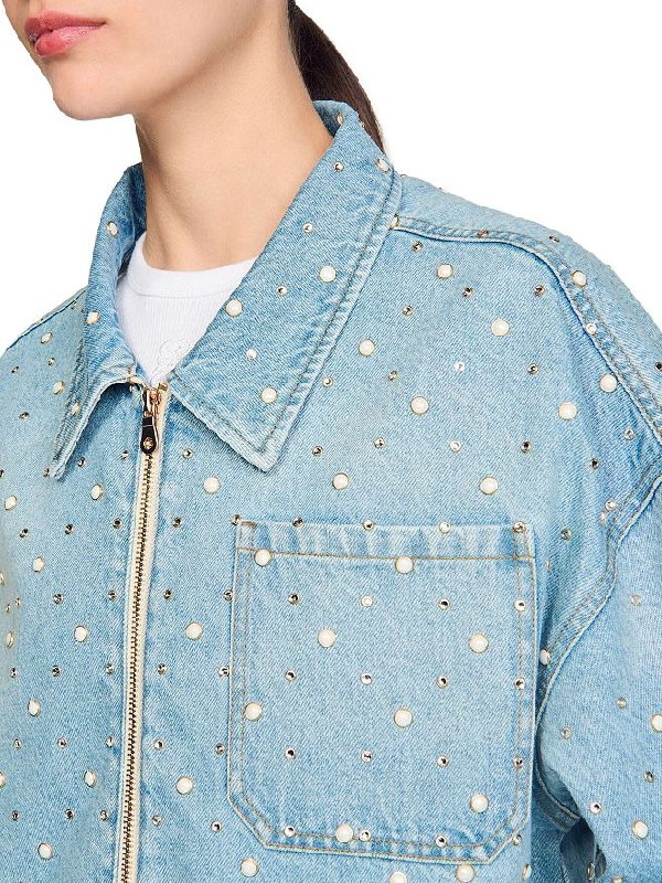 Kaya Scodelario cropped denim set
