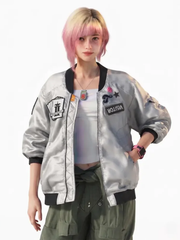 Tasha Seversky Ace Combat 8 metallic bomber jacket