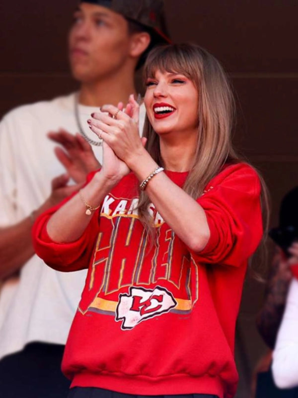 Taylor Swift Chiefs game day fleece sweatshirt