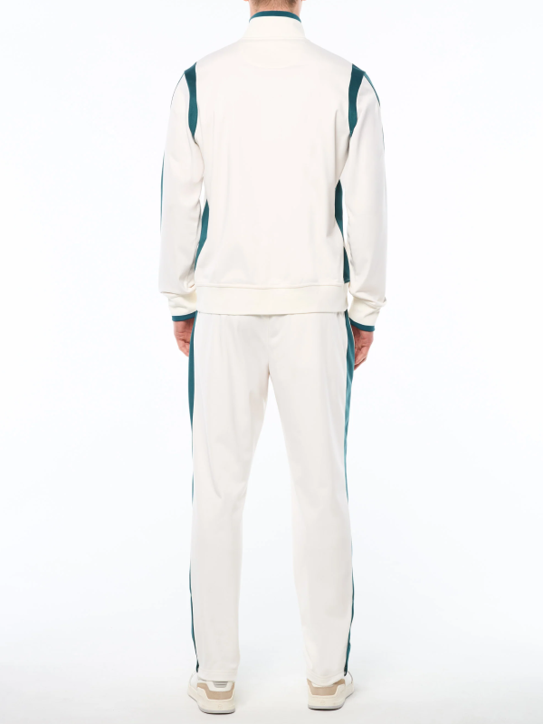 Contrast sleeve fleece jacket