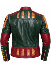 Temuera Morrison Boba Fett padded shoulder biker jacket