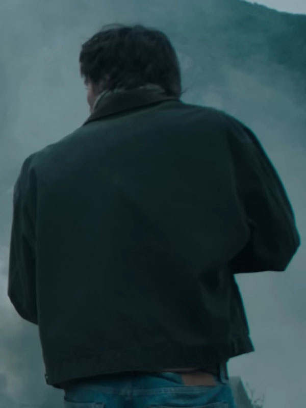 The Dog Stars 2026 Jacob Elordi olive Cotton jacket Back view