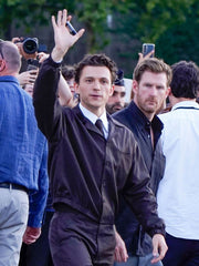 Tom Holland The Odyssey 2026 Brown Bomber Jacket