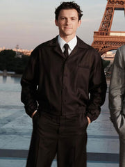 Tom Holland The Odyssey 2026 Brown Bomber Jacket