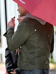 Tom Rhys Harries green shirt jacket