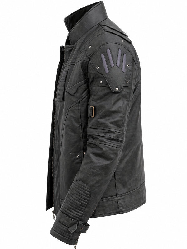 Decepticon Transformers stand collar biker jacket