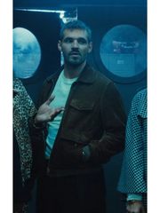 Tyler Conti suede outfit