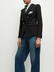 Tailored Veronica Beard Eagles black button blazer