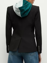 Green Veronica Beard Eagles hood detail jacket