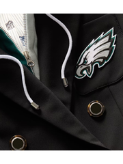 Embroidered Veronica Beard Eagles logo pocket blazer