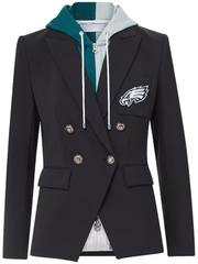 Structured Veronica Beard Eagles peak lapel blazer jacket