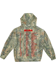 Woodland camo With Heaven On Top hoodie featuring a red 2026 tour graphic and detailed tour dates on the back.