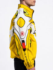Cyber-Punk Edgerunners jacket side view Night City patch sleeve detail