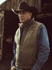 Kevin Costner Yellowstone S03 Brown Vest