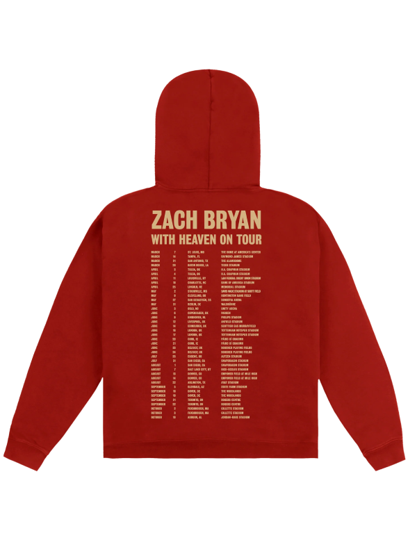 Zach Bryan With Heaven on Tour merch sweatshirt